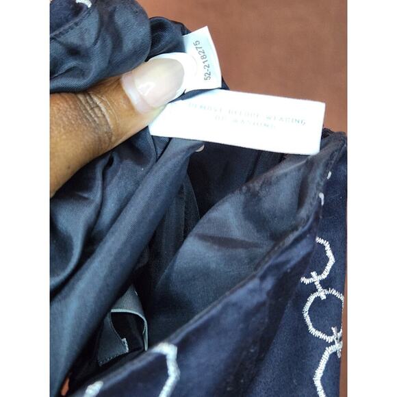 NWT Ann Taylor Skirt Lined Zip Silver Embroidered 4 - Picture 4 of 6